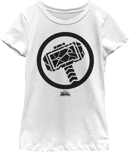 Marvel Thor: Love & Thunder Mjollnir Black Girls Short Sleeve Tee Shirt in Saudi Arabia