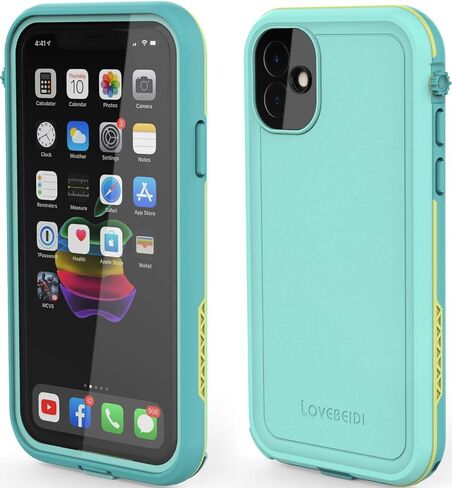 for iPhone 11 Waterproof Case 6.1 Screen Protector Underwater Shockproof Full-Body Dustproof Rugged Case for Aplle iPhone 11 (Black & Gray) in Saudi Arabia