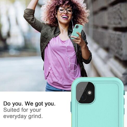 for iPhone 11 Waterproof Case 6.1 Screen Protector Underwater Shockproof Full-Body Dustproof Rugged Case for Aplle iPhone 11 (Black & Gray) in Saudi Arabia