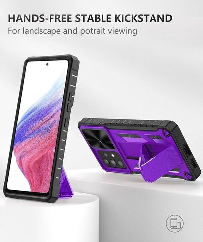 حافظة SOiOS لهاتف Samsung Galaxy A53 5G: غطاء حماية مقاوم للسقوط من الدرجة العسكرية مع مسند | ملمس متين ومقاوم للصدمات من مادة TPU | حافظة واقية للهاتف الخليوي لهاتف Galaxy A53 5G in Saudi Arabia