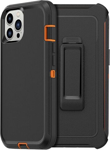 حافظة AICase متينة لهاتف iPhone 13 Pro Max/12 Pro Max، شديدة التحمل مكونة من 3 طبقات مناسبة للجيب، حماية متينة من الدرجة العسكرية، غطاء واقٍ مقاوم للصدمات/السقوط لهاتف iPhone 13 pro max/12 pro max 6.7"_1 in Kuwait