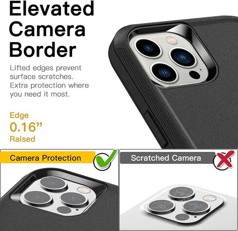 حافظة AICase متينة لهاتف iPhone 13 Pro Max/12 Pro Max، شديدة التحمل مكونة من 3 طبقات مناسبة للجيب، حماية متينة من الدرجة العسكرية، غطاء واقٍ مقاوم للصدمات/السقوط لهاتف iPhone 13 pro max/12 pro max 6.7"_1 in Kuwait