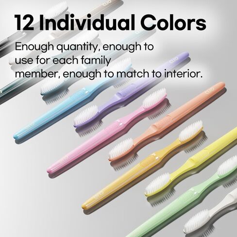 DENTIMATE MAX Plus Double Layered Bristles Soft Medium Toothbrush 12 Color 12 Packs in Saudi Arabia