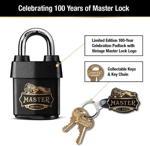 Master Lock 1921D Keyed Padlock, 2-1/8 in Wide, Black in Saudi Arabia