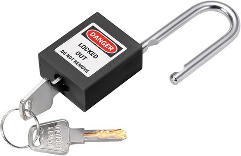 عبوتان من قفل Tagout - قفل أمان داخلي وخارجي، قفل مختلف وفولاذ، يوضع على أقفال الكهرباء/الهيدروليكية/الهوائية (38 مم، أصفر) in Kuwait