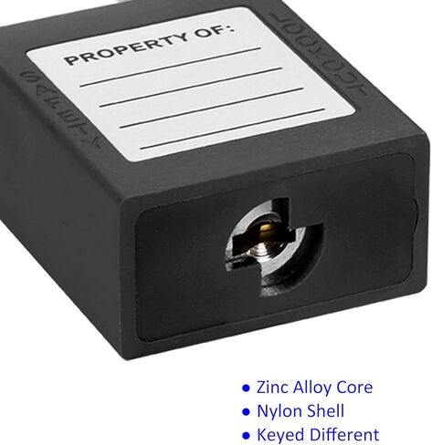 عبوتان من قفل Tagout - قفل أمان داخلي وخارجي، قفل مختلف وفولاذ، يوضع على أقفال الكهرباء/الهيدروليكية/الهوائية (38 مم، أصفر) in Kuwait