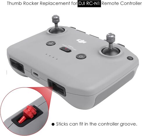 CAPART Aluminum Alloy Controller Sticks for DJI RC-N1 and DJI RC-N2, Compatible DJI Air 3 Mini 4 Pro Mini 3 Pro Mavic 3 Classic Pro Controller (Titanium) in Saudi Arabia
