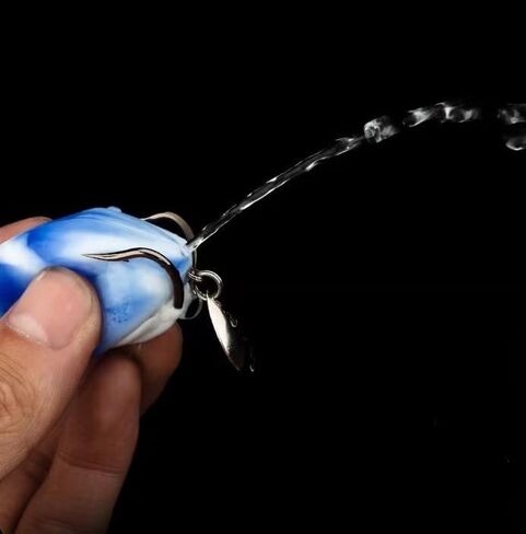 5Pcs Topwater Frog Lures Sets,Topwater Frog Lures, Topwater Bass Fishing Hollow Body Frog Lure with Weedless Hooks in Saudi Arabia