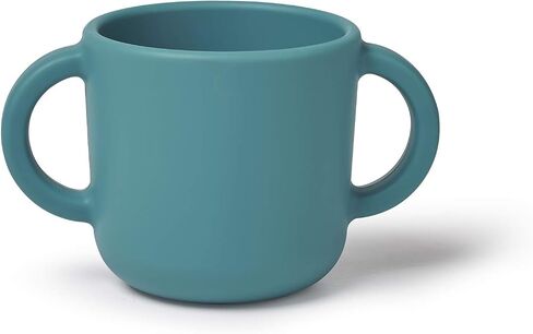 Silicone Baby Cup with Straw, Baby Straw Cups 6-12 Months 6oz, Sippy Cups for toddlers 6Months+ (Blush) in Saudi Arabia