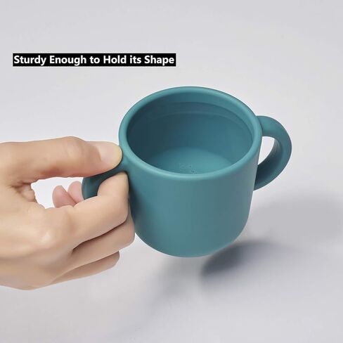 Silicone Baby Cup with Straw, Baby Straw Cups 6-12 Months 6oz, Sippy Cups for toddlers 6Months+ (Blush) in Saudi Arabia