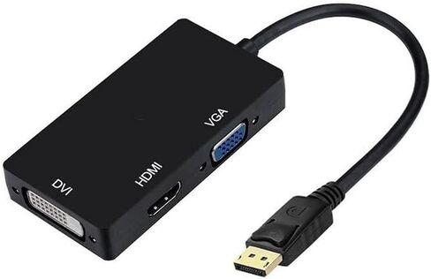 Multi-Function Displayport Dp to HDMI/DVI/VGA Male to Female 3-in-1 Adapter Converter Cable in Saudi Arabia