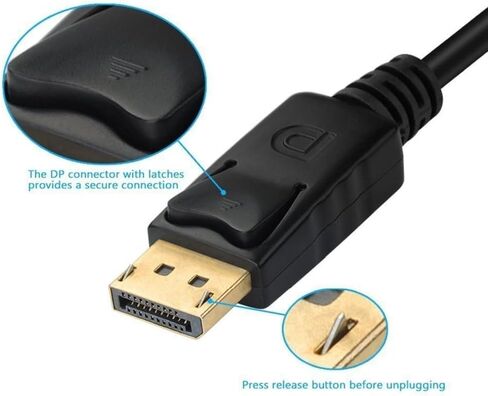 Multi-Function Displayport Dp to HDMI/DVI/VGA Male to Female 3-in-1 Adapter Converter Cable in Saudi Arabia
