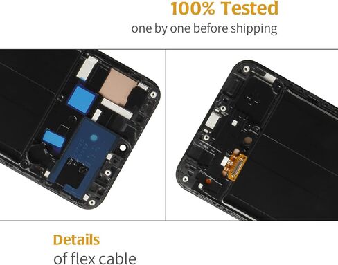 شاشة A50 A505 OLED LCD + إطار لهاتف Samsung Galaxy A50 2019 A505F A505W A505U1 A505G/DS 6.4 بوصة شاشة LCD بديلة لمجموعة رقمنة اللمس (أسود) in Kuwait