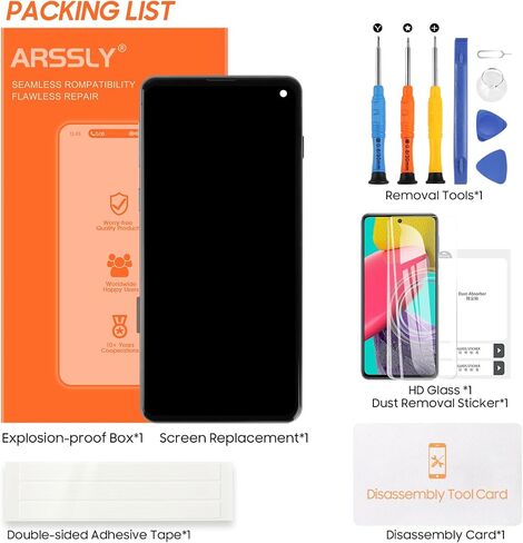 for Samsung Galaxy S10 Screen Replacement with Frame G973W G9730 G973F G973U LCD Display Touch Screen Digitizer Full Assembly with Repair Parts (Not for S10+ Plus,No Fingerprint) in Saudi Arabia