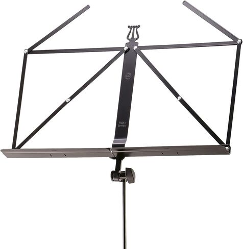 K&M - Konig & Meyer 10052.000.55 حامل موسيقى طويل القامة بحد أقصى قابل للتعديل 59 بوصة - مكتب كبير - قوي - سهل الطي - صغير الحجم - درجة احترافية للموسيقيين الدائمين - صناعة ألمانية - أسود in Kuwait