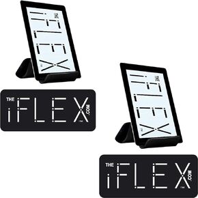 iFLEX Adjustable Cell Phone Stand and Tablet Stand for Work and Home – Flexible Phone Holder Perfect iPhone Stand for Video Calls & Holds Device – Non-Slip Grip, Strong and Durable (Black / 2-Pack)