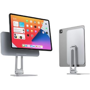 SUREWO Magnetic iPad Stand,Adjustable Floating Foldable Tablet Holder iPad Painting Desktop Stand for Apple iPad Pro 12.9"3rd/4th/5th/6th Generation(Grey for iPad Pro 12.9")