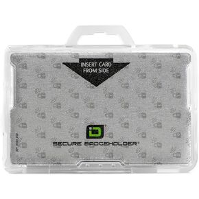 RFID Blocking Badge Holder Landscape DuoLite by Identity Stronghold - FIPS Approved Badge Holder - 100% USA Made (Pink)