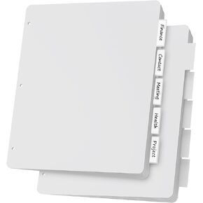 12Pcs/2 Set 6 Tab Dividers for 3 Ring Binder, 12 Pcs Colorful Binder Dividers with Tabs, 3 Ring Page Folder Dividers, Plastic Tabbed File Dividers with Tabs, Three Ring Binder Index Dividers