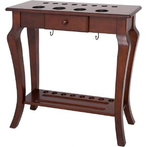 Hathaway Deluxe Floor Cue Rack, Walnut Finish