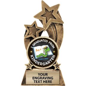 Crown Awards Graduation Trophy, 5.75" Glory Resin Kindergarten Graduation Trophies with Free Custom Engraving Prime