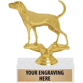 Dog Trophies - 4.75" Coon Hound Dog Trophy Awards Prime
