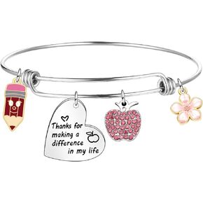 Graduation Gift Bracelet for Her, Inspirational Gifts for Graduate Teacher Appreciation Jewelry Gifts for Teacher End of Term Retirement Gifts Best Friends Leaving Gifts Farewell Gifts