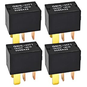 G8HL-H71 Automotive Relay (Pack of 4), 12VDC AC & Starter Relay 39794-SDA-A03 39794-SDA-A05, Compatible with Honda Accord, Civic, CR-V, MDX and More