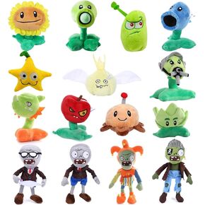 15 PCS Plants and Zombies PVZ Plush Zombies Plants Set Toys PVZ 1 2 Stuffed Soft Zombies Doll Plants Plushies Toy New