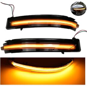 Hacreyatu 2PC Dynamic LED Side Mirror Turn Signal Light Indicator For Nissan X-Trail T32 Rogue Qashqai J11 Murano Z52 Juke Navara Pathfinder