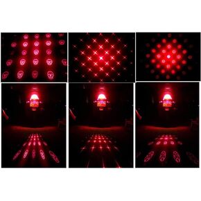 YIBO Car Motorcycle Anti-collision LED Fog Lights Tail Warning Light Motorcycle Taillight Anti-fog Parking Stop Brake Light (Skull)