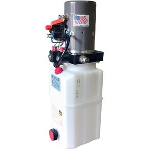 KTI-12VDA6Q Compact 12 VDC Hydraulic Power Unit Single Double Acting and 6 Quart Capacity for Smooth Operation