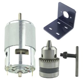 775 DC Motor DC 12V 6000RPM / 24V 12000RPM Large Torque High Power Motor with Saw Blade, M10-5 Connecting Rod Set and Bracket