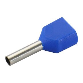 Baomain AWG 14/2.5mm² Wire Copper Crimp Connector Twin Insulated Ferrule Pin Cord End Terminal TE2510 Blue Pack of 1000