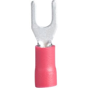 Gardner Bender 15-111 Electrical Spade Terminal, 22-18 AWG, Insulated Barrel, Crimp Connection, 10 pk, Red