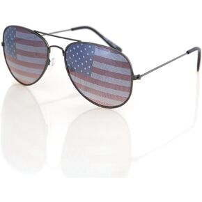 Aviator USA America American Flag Sunglasses - Great Accesory for 4th of July