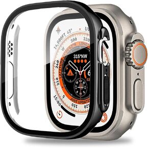 Miimall متوافق مع حافظة Apple Watch Ultra مع واقي شاشة 49 مم، غطاء حماية كامل من البولي كربونات الصلب المضاد لبصمات الأصابع ومضاد للسقوط لساعة Apple Watch Ultra 49 مم (Starlight) in Saudi Arabia