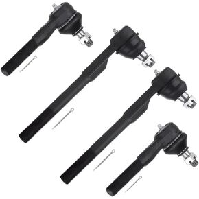 SCITOO 4pcs RWD Front Suspension Kit Inner Outer Tie Rod End Fit 2000-2001 For Dodge Ram 1500 2000-2002 For Dodge Ram 2500 3500