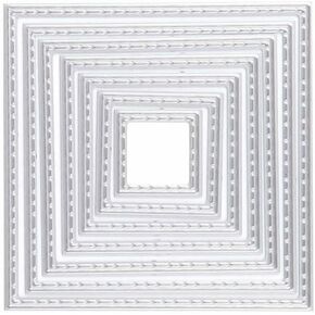 BronaGrand 7Pcs Square Metal Cutting Dies Stencils Set DIY Scrapbook Album Paper Card Set