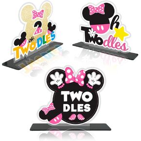 الكرتون الذهبي الوردي الفأر سعيد 2 عيد ميلاد الجدول المركزية الجدول القبعات أوه twodles موضوع الجدول ديكورات ديكور لصبي فتاة الأميرة 2 عيد ميلاد لوازم حفلات التصوير الفوتوغرافي كشك الصور الدعائم in Kuwait