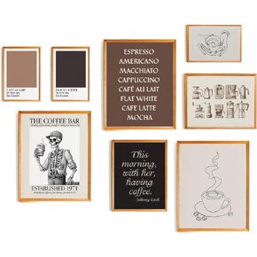 Coffee Poster Aesthetic, Coffee Wall Art, Coffee Shop Kitchen Decor, Coffee Decorations Theme Sets Of 5, Espresso Decor For Kitchen, Coffee Menu Poster, Coffee Shop Decorations (UNFRAMED)