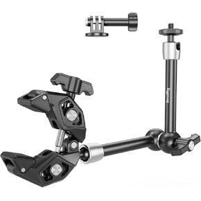 SMALLRIG Magic Arm Clamp Kit, Camera Mount Articulating Friction Arm w Super Clamp, w 1/4"-20 Screw and Thread hole, for Camera, Light, Monitor, Webcam or Action Camera ≤1.5kg, for Table, Tube 4454