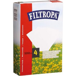 8640 4 Paper Coffee Filters (White, 100 Count)