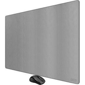 Cacoy Leather Desk Pad Protector, 36" x 20" Large Mouse Pad for Desk, Extended Office Desk Mat, PU Leather Desk Blotters, Laptop Desk Pad, Waterproof Desk Writing Pad for Office and Home (Black)