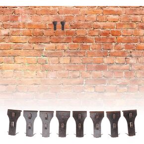 8 Pcs Brick Clips for Hanging Outdoors,Steel Brick Hooks without Drilling, Brick Wall Hangers for Wall Decor,Picture Hangers Siding Hooks Mount Fits 2-1/8 to 2-1/3 Inch Bricks