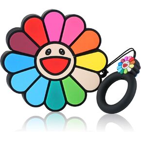 JoySolar for Airpods Pro 2019/Pro 2 Gen 2022 Case Cute 3D Cartoon Character Soft Silicone Air pods Pro Fashion Funny Cover, Kawaii Fun Keychain Design Girls Boys, Cases for Airpod Pro Color Flower