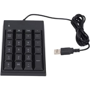 23 Keys Numeric Keyboard, Mini USB Numeric Keyboard Plug and Play, Portable Universal External Number Pad Suitable for Laptops, Desktop Computers