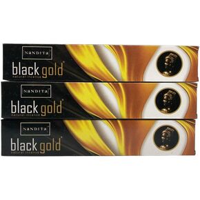 Nandita Black Gold Premium Masala Incense Sticks - Pack of 3 (15 Gram Each)