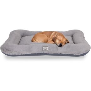 Jungolica,Light Brown-Large-Memory Foam Scraps, One Side Waterproof Oxford Non Shedding Fabric and Other Side Fluufy Fur Plush Fabric.Calming Removable Waterproof Washable Cover for Cat and Dog Bed.