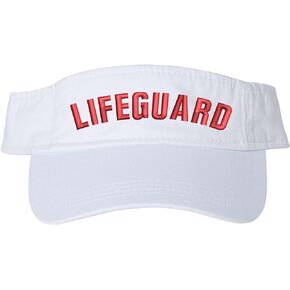White Lifeguard Visor Hat | Professional Uniform Pool Sun Beach Rescue Guard Brim Cap for Men & Women